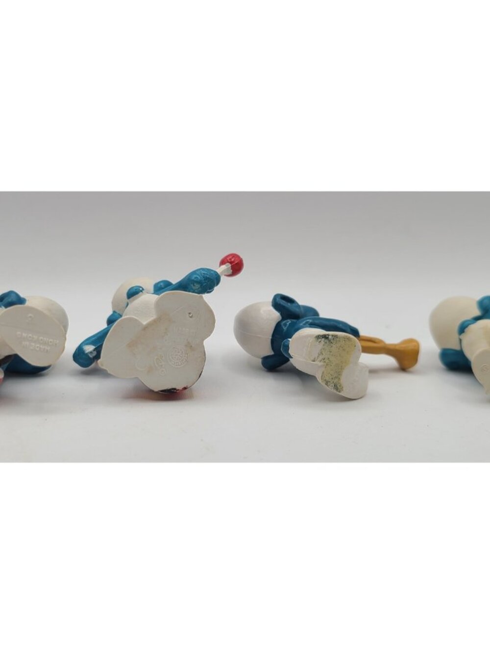 VTG Smurfs Band Figurines Lot – Guitar, Drums, Trumpet PVC Toys Pre US - Picture 4 of 8